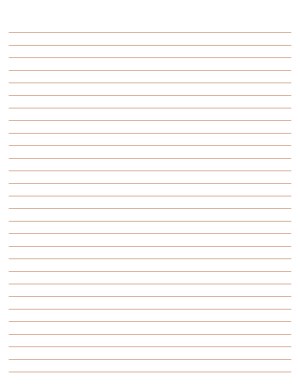 Light Brown Lined Paper Wide Ruled - Letter