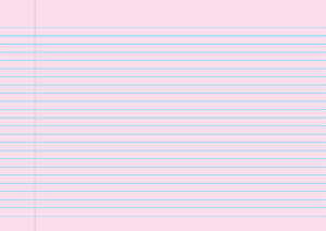 Light Pink Landscape College Ruled Notebook Paper - A4