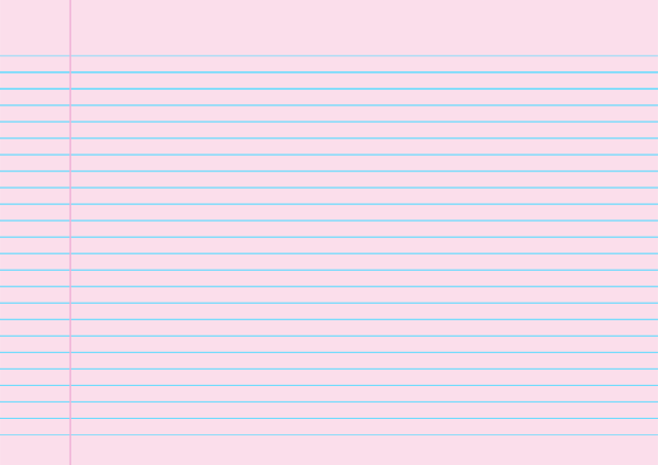 Light Pink Landscape College Ruled Notebook Paper: A4-sized paper (8.27 x 11.69)