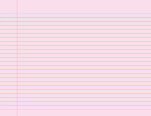 Light Pink Landscape College Ruled Notebook Paper - Letter