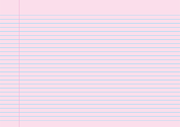 Light Pink Landscape Narrow Ruled Notebook Paper: A4-sized paper (8.27 x 11.69)