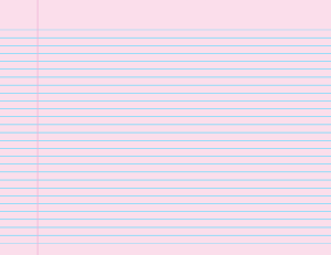 Light Pink Landscape Narrow Ruled Notebook Paper - Letter