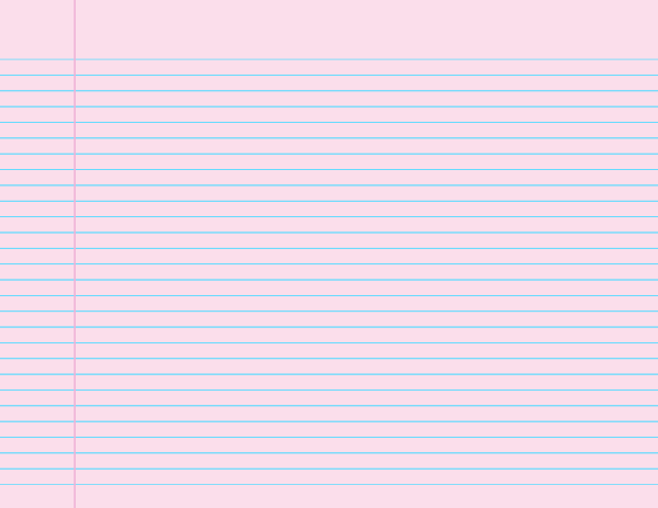 Light Pink Landscape Narrow Ruled Notebook Paper: Letter-sized paper (8.5 x 11)