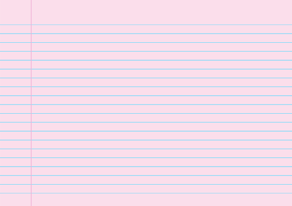 Light Pink Landscape Wide Ruled Notebook Paper: A4-sized paper (8.27 x 11.69)