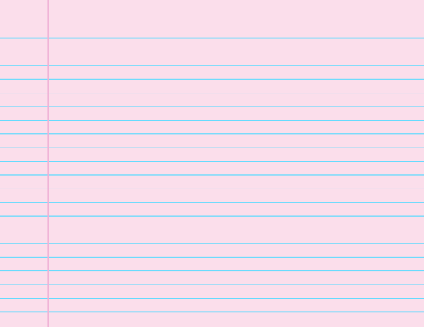 Light Pink Landscape Wide Ruled Notebook Paper: Letter-sized paper (8.5 x 11)