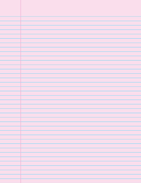 Light Pink Narrow Ruled Notebook Paper: Letter-sized paper (8.5 x 11)
