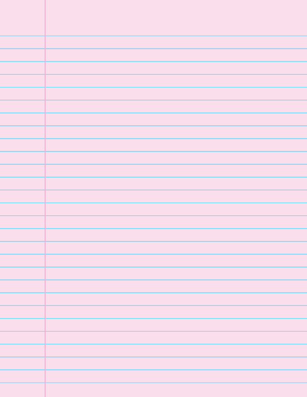 Light Pink Wide Ruled Notebook Paper: Letter-sized paper (8.5 x 11)