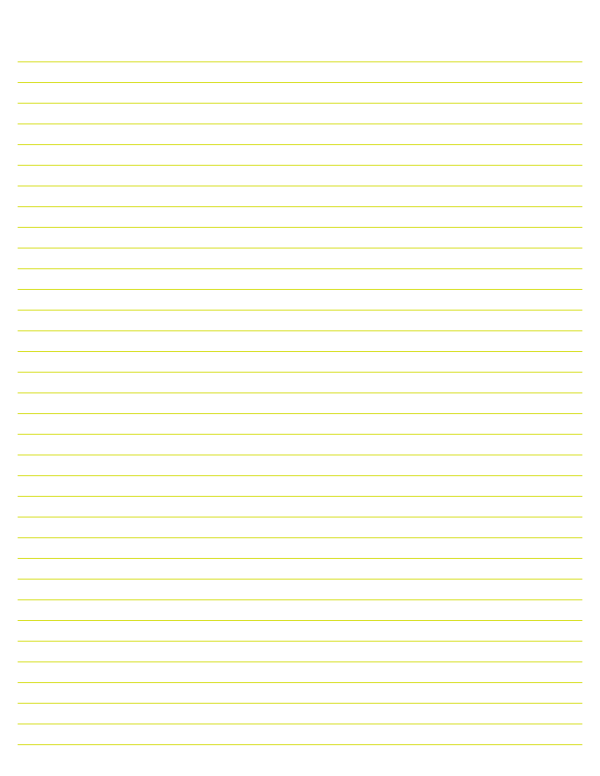 Lime Green Lined Paper College Ruled: Letter-sized paper (8.5 x 11)