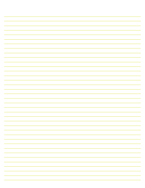 Lime Green Lined Paper Narrow Ruled - Letter