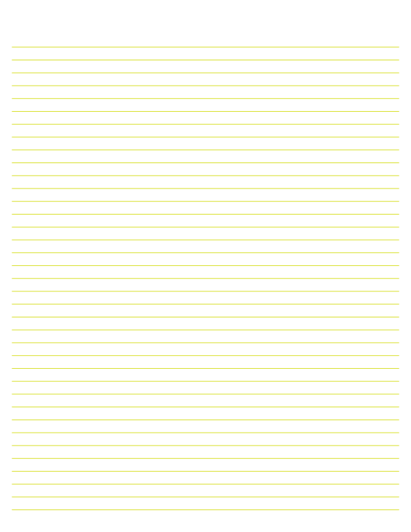Lime Green Lined Paper Narrow Ruled: Letter-sized paper (8.5 x 11)