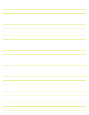 Lime Green Lined Paper Wide Ruled - Letter