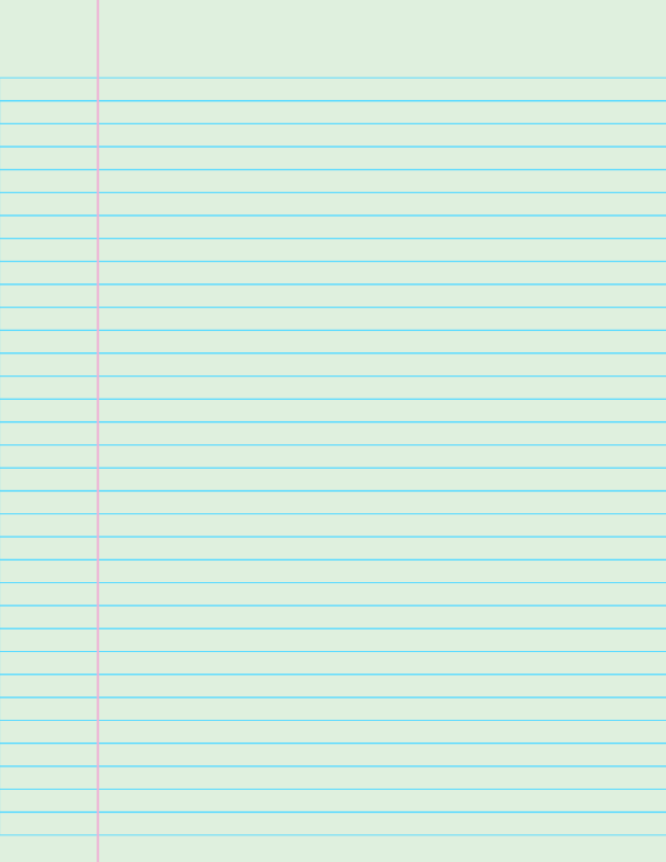 Mint Green College Ruled Notebook Paper: Letter-sized paper (8.5 x 11)