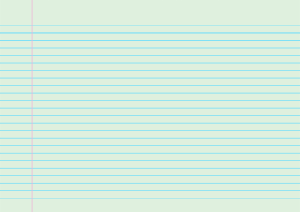 Mint Green Landscape College Ruled Notebook Paper - A4