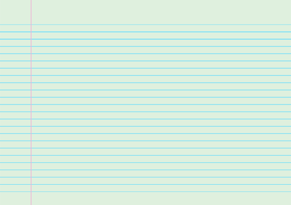 Mint Green Landscape College Ruled Notebook Paper: A4-sized paper (8.27 x 11.69)