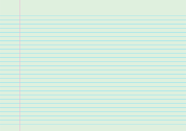 Mint Green Landscape Narrow Ruled Notebook Paper: A4-sized paper (8.27 x 11.69)