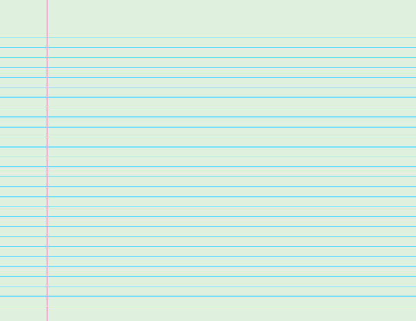 Mint Green Landscape Narrow Ruled Notebook Paper: Letter-sized paper (8.5 x 11)