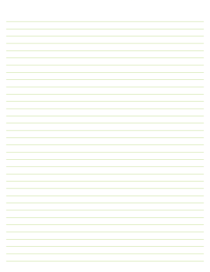 Mint Green Lined Paper College Ruled - Letter