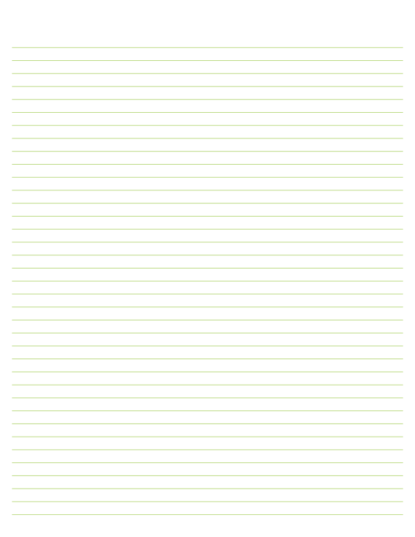 Mint Green Lined Paper Narrow Ruled: Letter-sized paper (8.5 x 11)