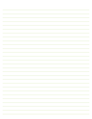 Mint Green Lined Paper Wide Ruled - Letter