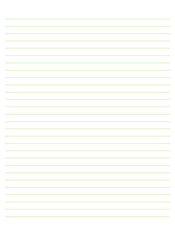 Mint Green Lined Paper Wide Ruled: Letter-sized paper (8.5 x 11)