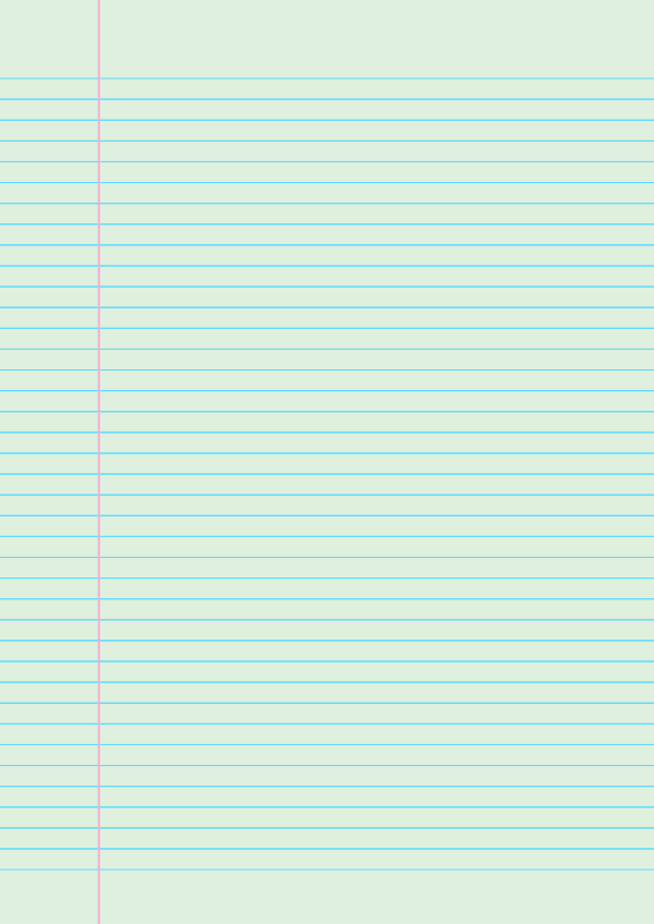 Mint Green Narrow Ruled Notebook Paper: A4-sized paper (8.27 x 11.69)