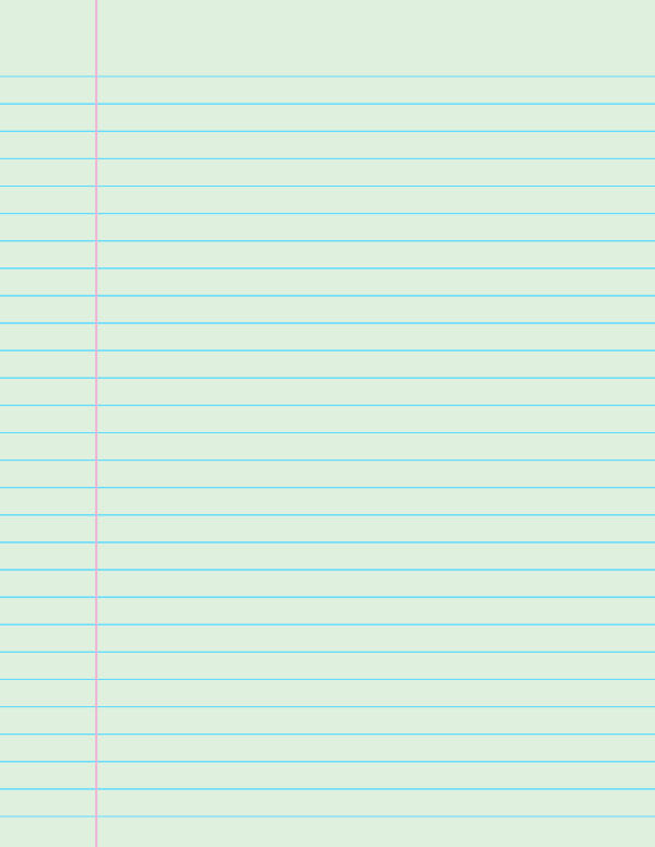 Mint Green Wide Ruled Notebook Paper: Letter-sized paper (8.5 x 11)