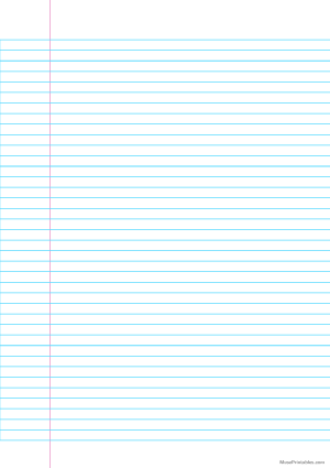 Narrow Ruled Notebook Paper - A4