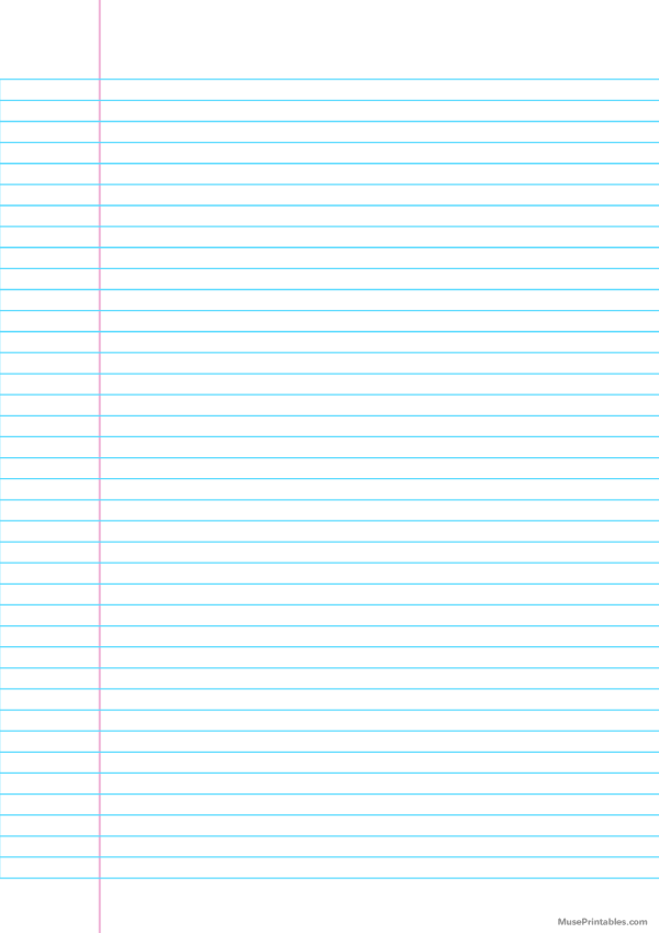 Narrow Ruled Lined Paper Template