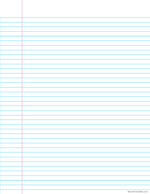 Narrow Ruled Notebook Paper - Letter