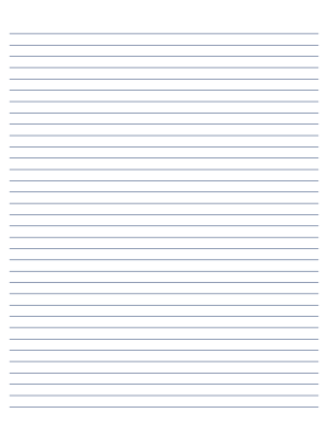 Navy Blue Lined Paper College Ruled - Letter