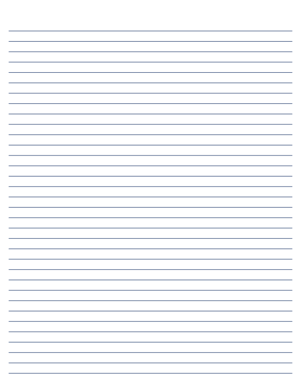 Navy Blue Lined Paper College Ruled: Letter-sized paper (8.5 x 11)