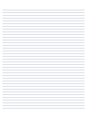 Navy Blue Lined Paper Narrow Ruled - Letter