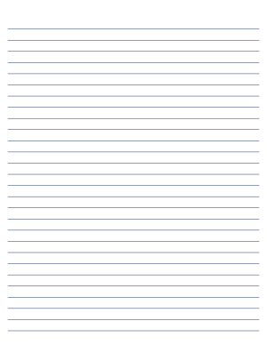 Navy Blue Lined Paper Wide Ruled - Letter