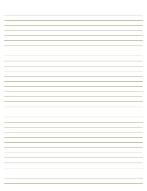 Olive Green Lined Paper College Ruled - Letter
