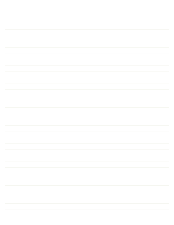 Olive Green Lined Paper College Ruled: Letter-sized paper (8.5 x 11)