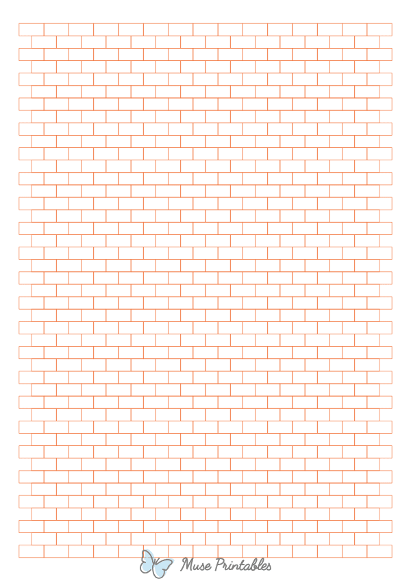 Orange Brick Graph Paper : A4-sized paper (8.27 x 11.69)