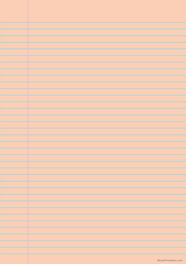 Orange College Ruled Notebook Paper: A4-sized paper (8.27 x 11.69)