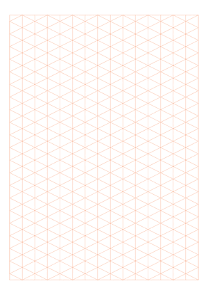 Orange Isometric Graph Paper  - A4