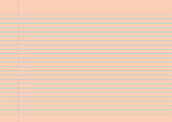 Orange Landscape College Ruled Notebook Paper: A4-sized paper (8.27 x 11.69)