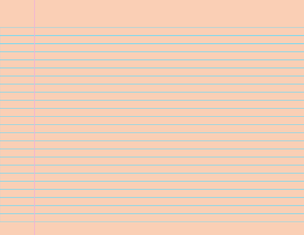 Orange Landscape College Ruled Notebook Paper: Letter-sized paper (8.5 x 11)