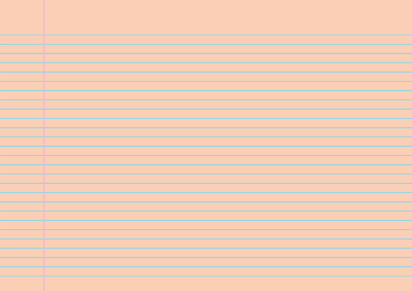 Orange Landscape Narrow Ruled Notebook Paper: A4-sized paper (8.27 x 11.69)