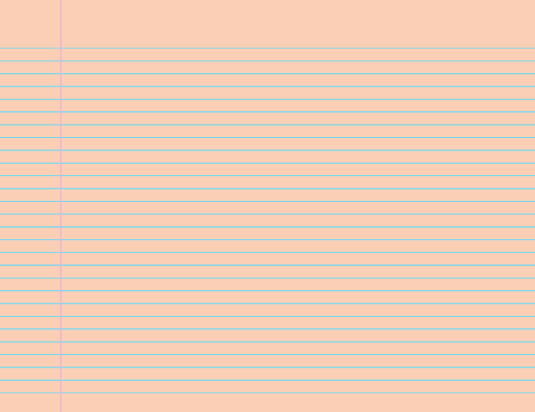 Orange Landscape Narrow Ruled Notebook Paper: Letter-sized paper (8.5 x 11)