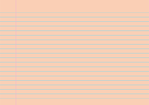 Orange Landscape Wide Ruled Notebook Paper - A4