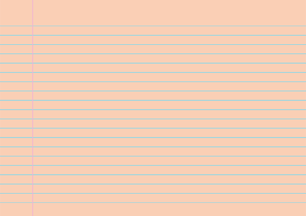 Orange Landscape Wide Ruled Notebook Paper: A4-sized paper (8.27 x 11.69)