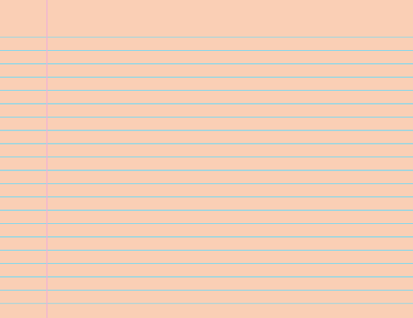 Orange Landscape Wide Ruled Notebook Paper: Letter-sized paper (8.5 x 11)