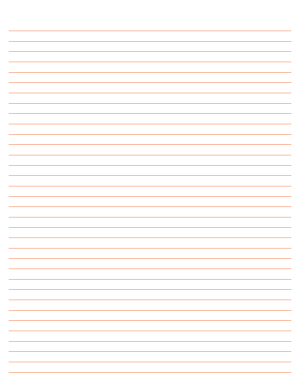 Orange Lined Paper College Ruled - Letter