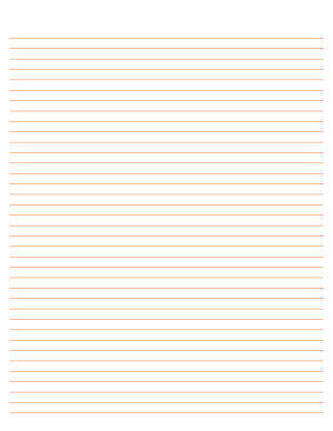Orange Lined Paper Narrow Ruled - Letter