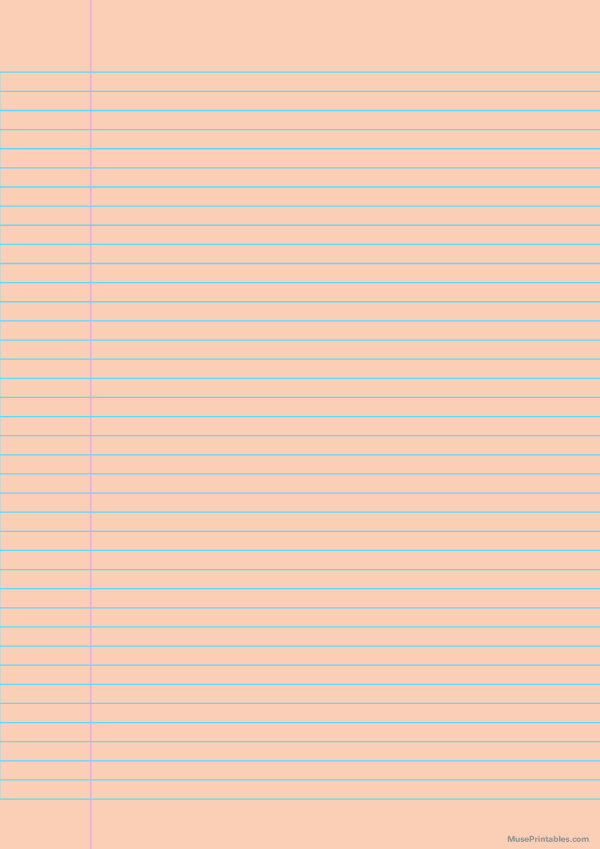 Orange Narrow Ruled Notebook Paper: A4-sized paper (8.27 x 11.69)