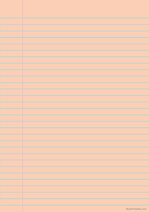 Orange Wide Ruled Notebook Paper: A4-sized paper (8.27 x 11.69)
