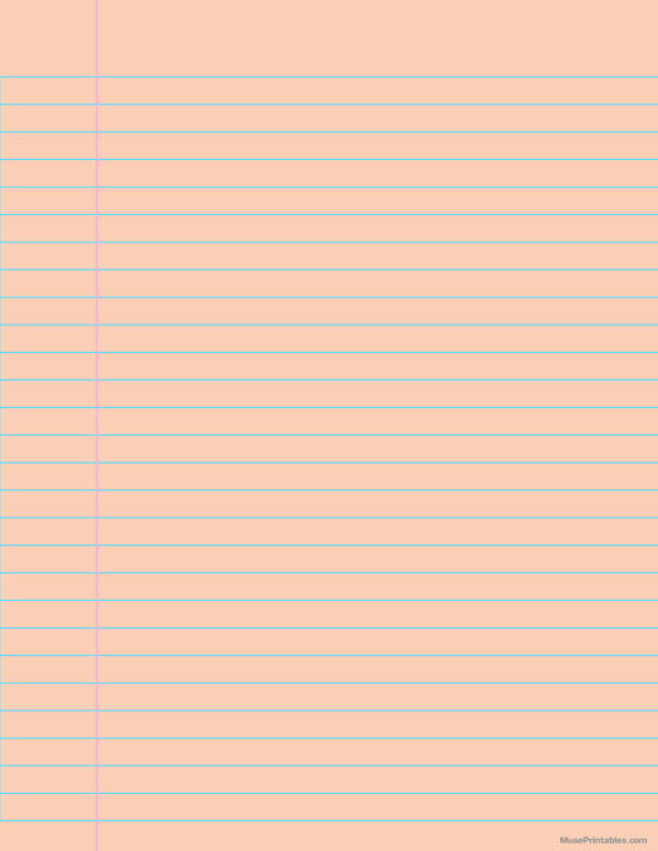 Orange Wide Ruled Notebook Paper: Letter-sized paper (8.5 x 11)